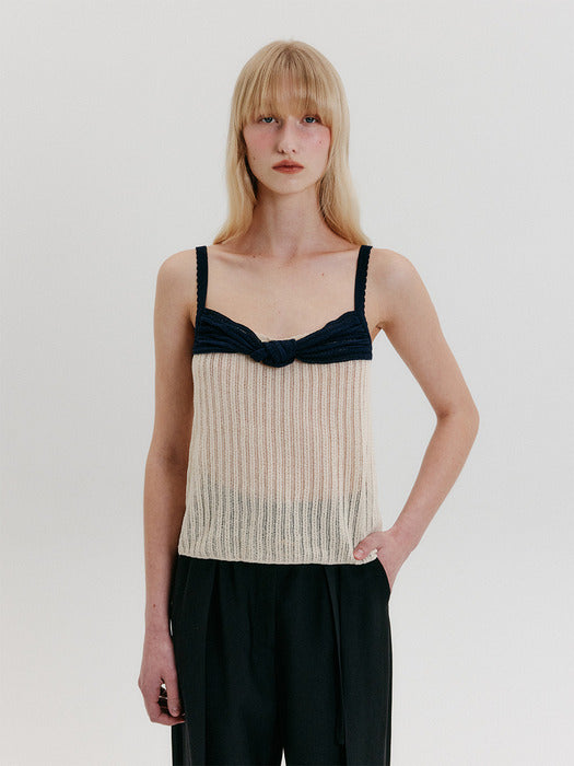 Eenk Knotted Knit Top - Ivory