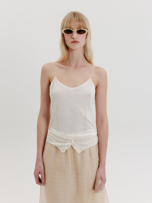 Eenk Layered Knit Top - Ivory