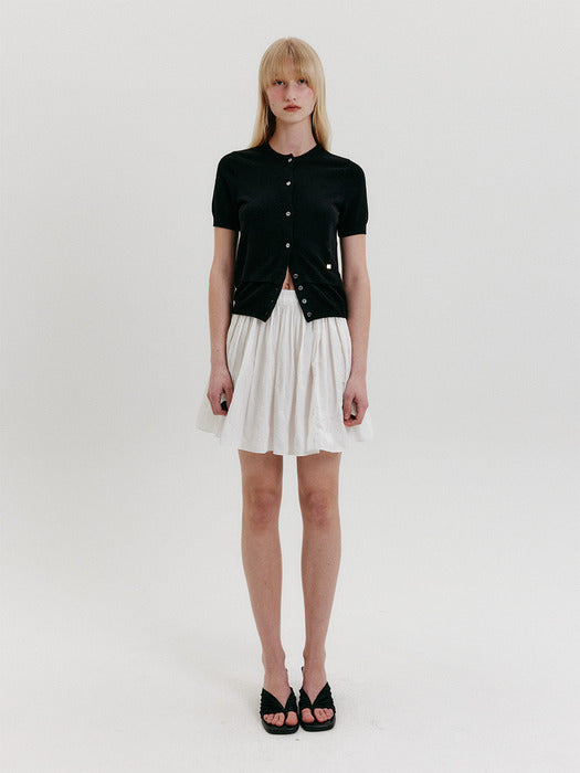 Eenk Layered Knit Cardigan - Black