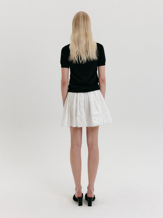 Eenk Layered Knit Cardigan - Black