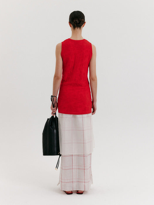 Eenk Jacquard Knit Mini Dress - Red