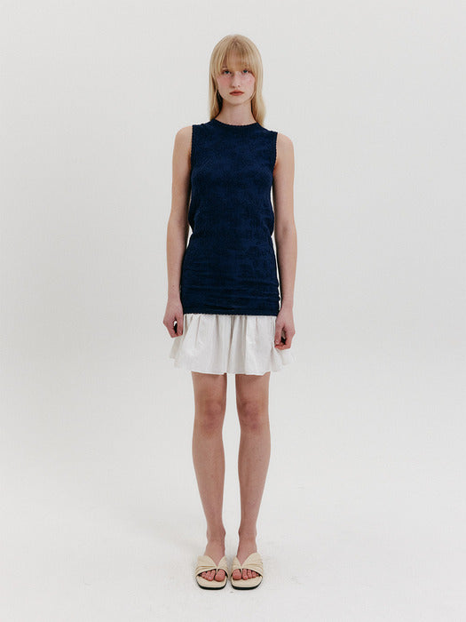 Eenk Jacquard Knit Mini Dress - Navy