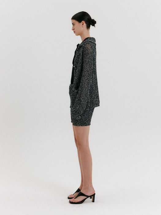[EENK] Chunky Knit Shorts - Black