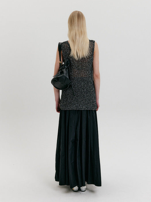 Eenk Chunky Knit Top - Black