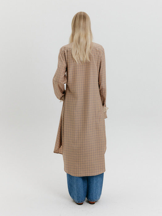 Eenk Lace Layerd Shirt Dress - Beige