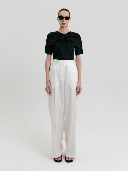 Eenk Tuck Pants - Ivory