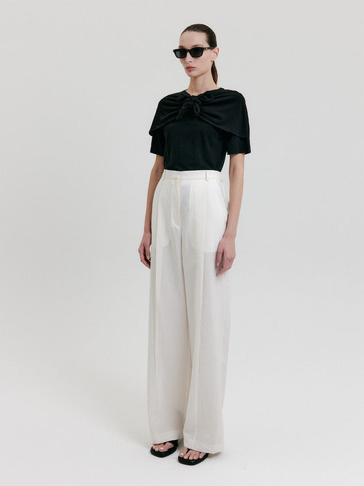 Eenk Tuck Pants - Ivory