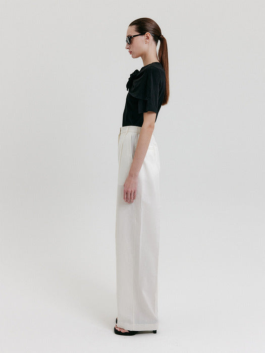 Eenk Tuck Pants - Ivory