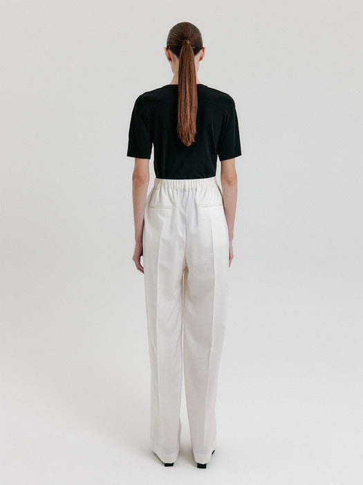 Eenk Tuck Pants - Ivory
