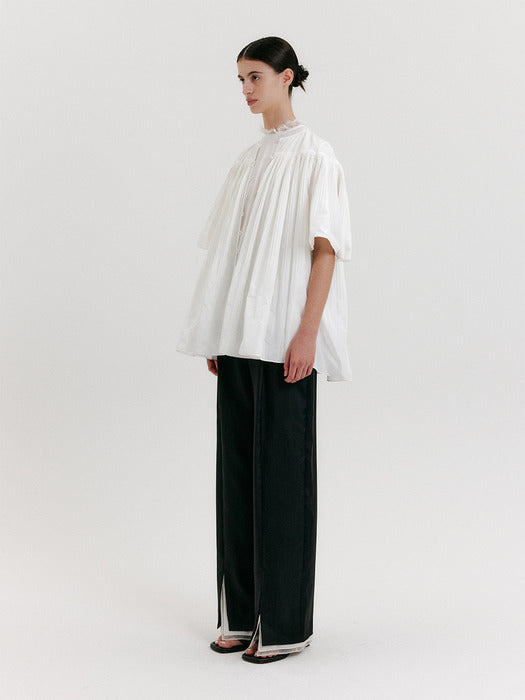 Eenk Lace Layerd Pants - Black