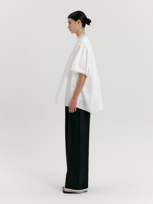 Eenk Lace Layerd Pants - Black
