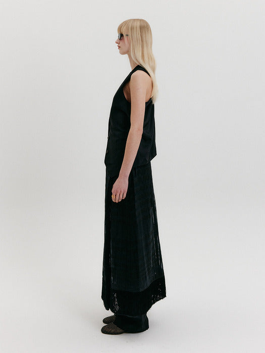 Eenk Wrap Skirt with Tassel - Black
