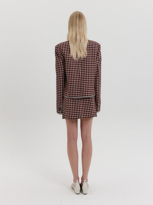 Eenk Tweed Short Jacket - Red