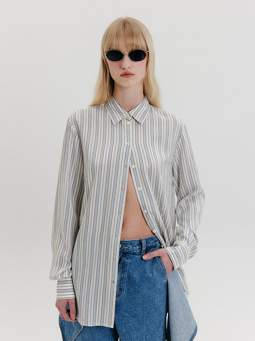 Eenk Stripe Shirts - Blue