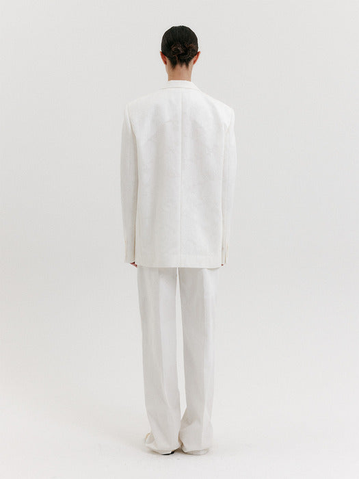Eenk Single-Breasted Blazer - Ivory