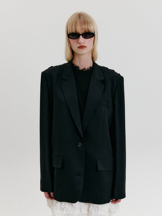 Eenk Back Knotted Jacket - Black