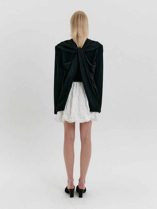 Eenk Back Knotted Jacket - Black