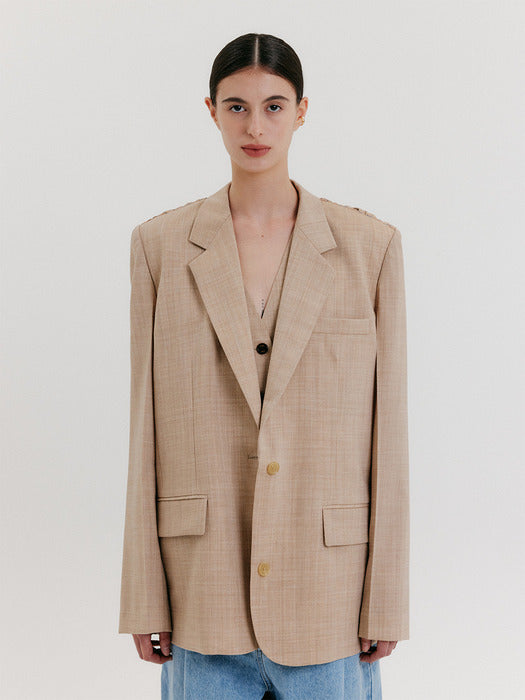 Eenk Back Knotted Jacket - Beige