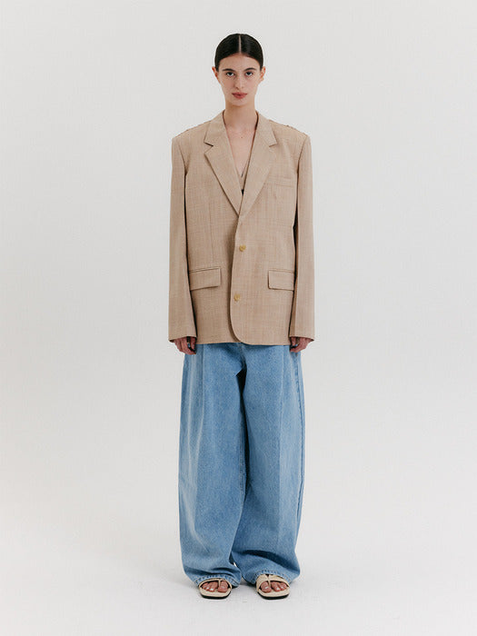 Eenk Back Knotted Jacket - Beige
