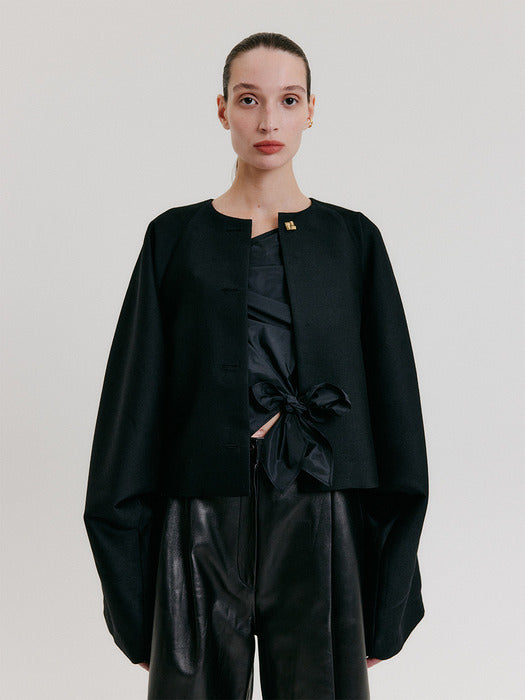 Eenk Dolman Sleeve Jacket - Black