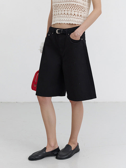 [dunst] BERMUDA DENIM SHORTS BLACK_UDPA5B236BK