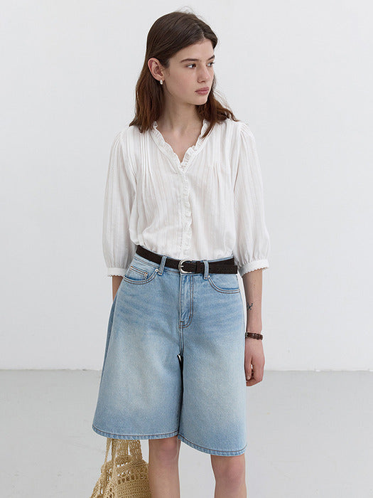 [dunst] BERMUDA DENIM SHORTS LIGHT BLUE_UDPA5B236B1