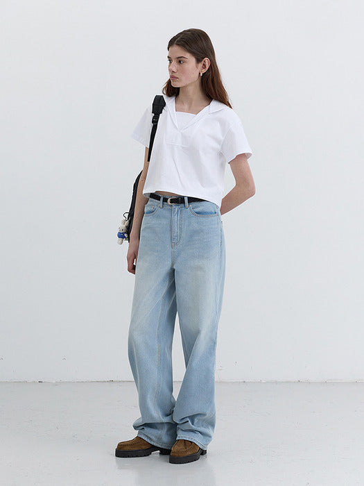 Dunst Wide Loose Jeans Light Blue