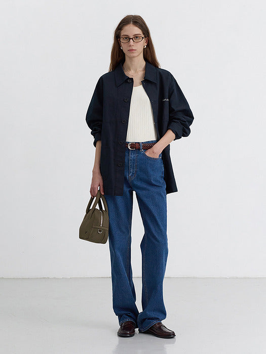 Dunst Summer Straight Jeans Dark Blue