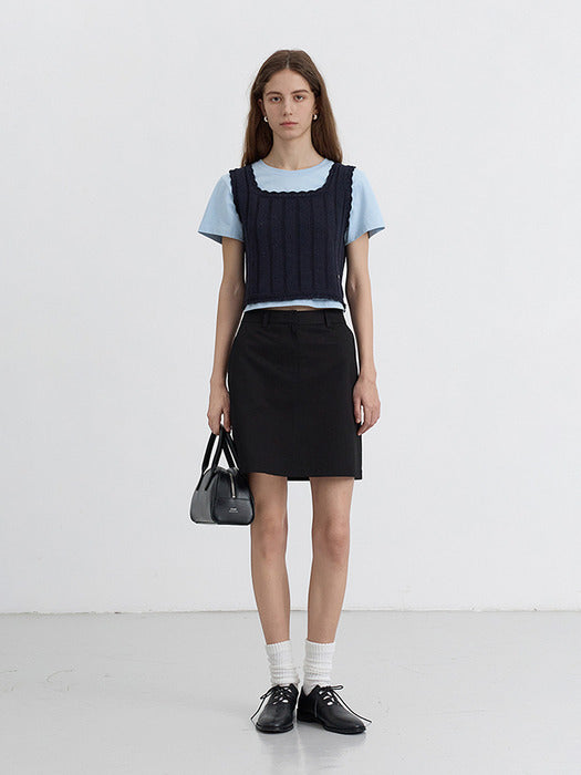 Dunst A-Line Mini Skirt Black