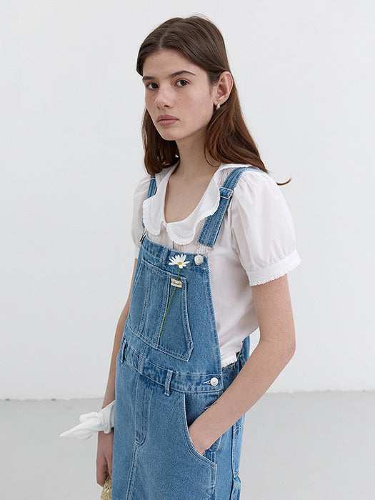 [dunst] DENIM OVERALL DRESS CLASSIC BLUE_UDDR5B224B2