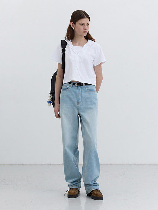 [dunst] SAILOR COLLARED T-SHIRT WHITE_UDTS5B226WT