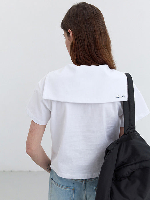 [dunst] SAILOR COLLARED T-SHIRT WHITE_UDTS5B226WT