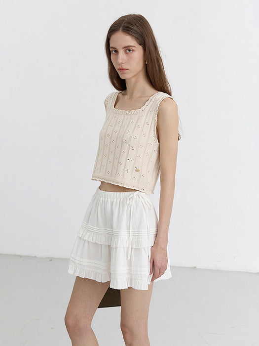 [dunst] BUSTIER KNIT TOP CREAM_UDSW5B224CR