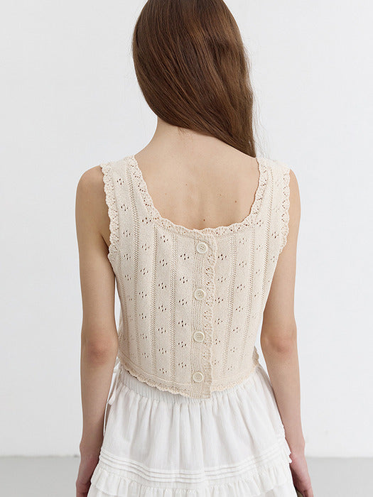 Dunst Bustier Knit Top Cream