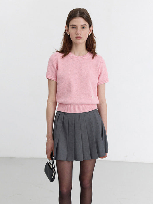 Dunst Summer Crewneck Knit Soft Pink