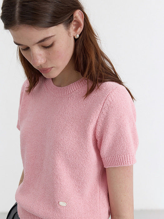 Dunst Summer Crewneck Knit Soft Pink