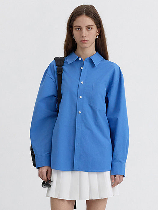 Dunst Unisex Classic Overshirt Blue