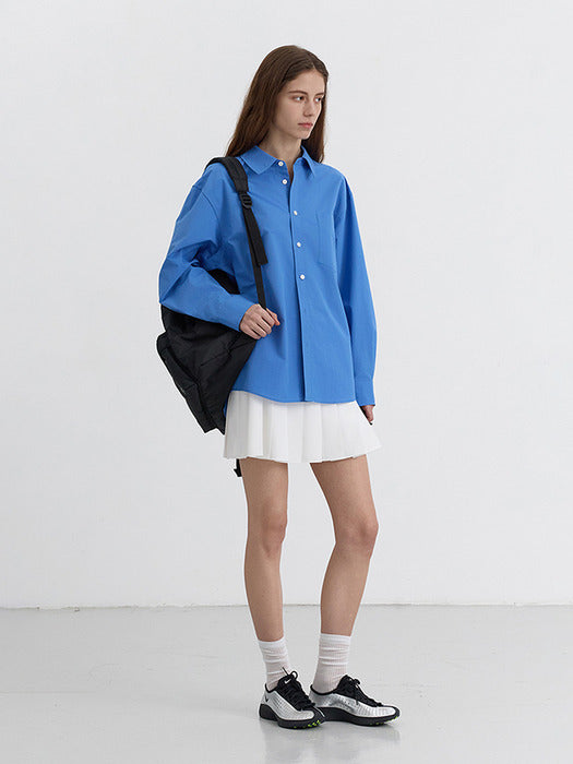 Dunst Unisex Classic Overshirt Blue