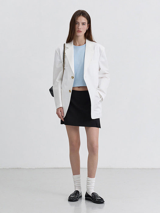 Dunst Unisex Classic Linen Jacket White