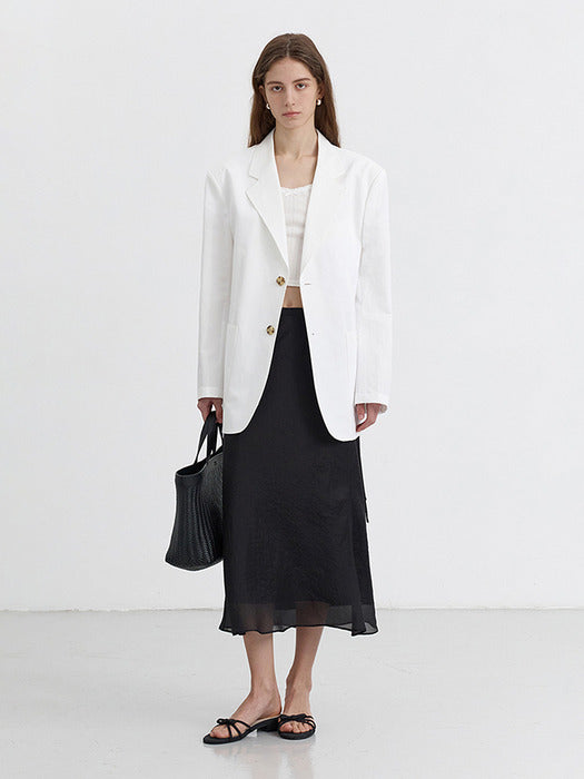 Dunst Unisex Classic Linen Jacket White