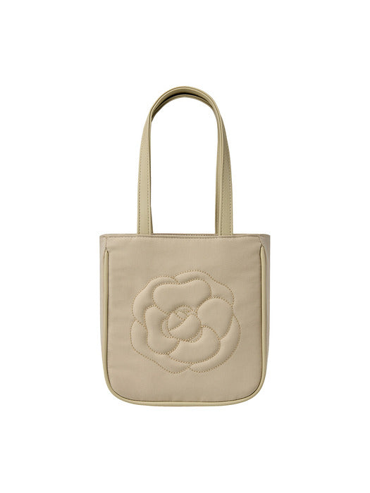 Emis Rose Stitch Square Bag-Beige