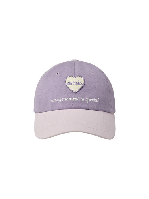 Emis Heart Wappen Tone ON Tone Ball Cap-Purple