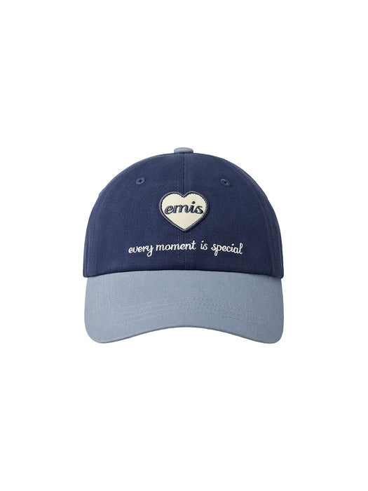 Emis Heart Wappen Tone ON Tone Ball Cap-Navy