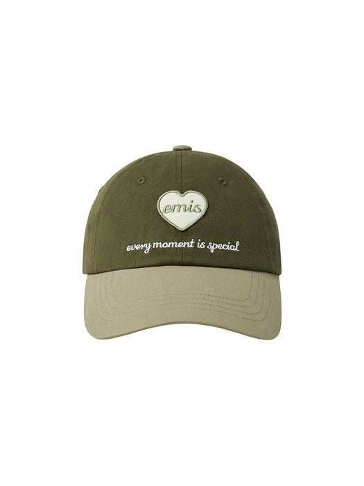 Emis Heart Wappen Tone ON Tone Ball Cap-Khaki