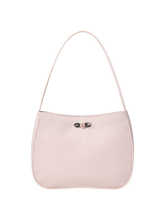 [emis] MINI CORSAGE APPLIQUE SHOULDER BAG-PINK