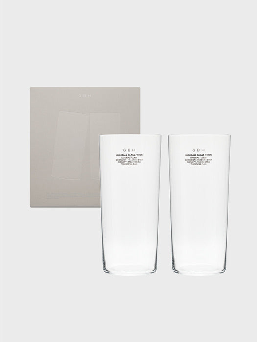Wconcept_Gbh_Home Highball Glass Thin x 2Ea Set Highball Glass