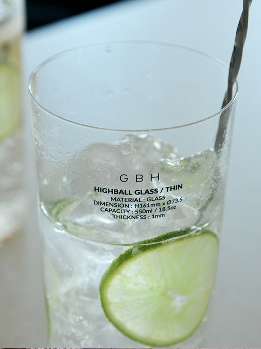 Wconcept_Gbh_Home Highball Glass Thin x 2Ea Set Highball Glass