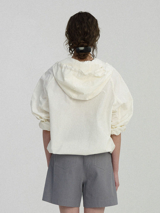 Castel hoodie anorak (White)