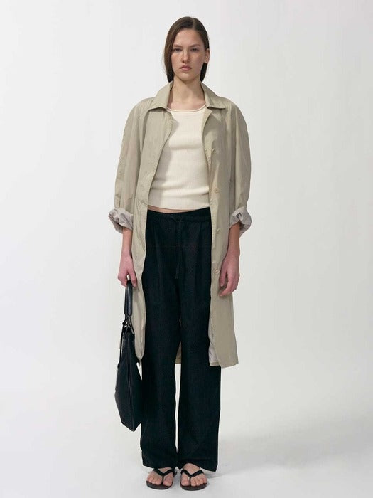 Urban nylon trench (Beige)