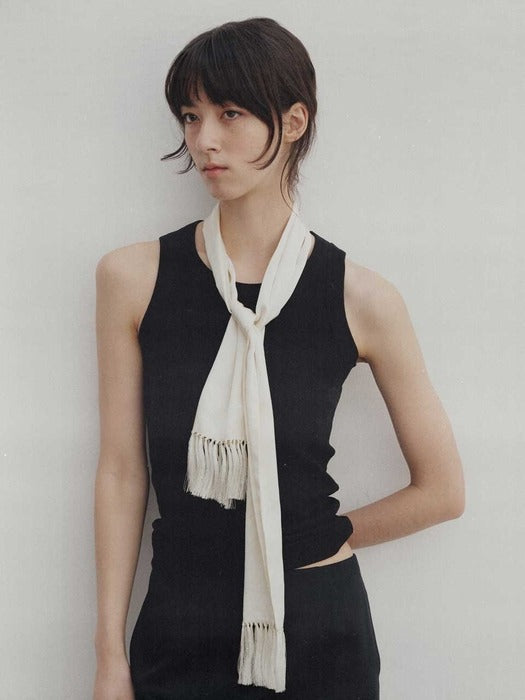 Elodie cotton tank top (Black)